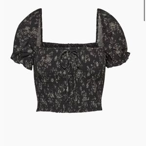 Aritzia Wilfred Smocked Blouse